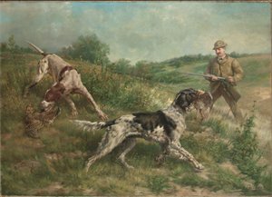 Jagd in einer Hochlandlandschaft von Edmund Henry Osthaus