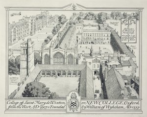 Das College of St Mary de Winton oder New College, 1928 von Edmund Hort New