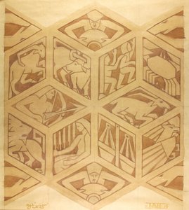 Tierkreiszeichen - Art Deco, April 1934
