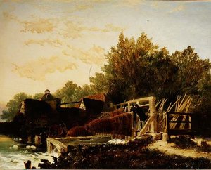 Bucks beschädigt durch Überschwemmung, Mapledurham, Berks, Morgen von Edmund John Niemann