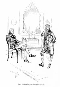Illustration für Sheridans Die Rivalen von Edmund Joseph (after) Sullivan