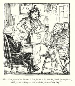 Illustration für Der Pfarrer von Wakefield von Oliver Goldsmith von Edmund Joseph Sullivan