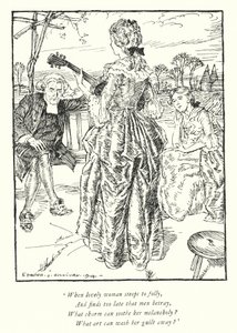 Illustration für Der Pfarrer von Wakefield von Oliver Goldsmith von Edmund Joseph Sullivan
