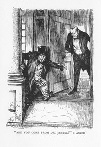 Szene aus Der seltsame Fall des Dr. Jekyll und Mr. Hyde von Robert Louis Stevenson, 1927 von Edmund Joseph Sullivan