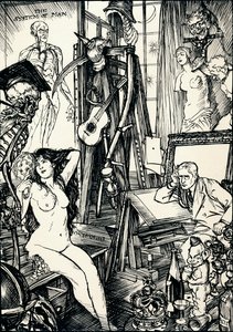 Der Karikaturist - Stufe VI, ca. 1920 von Edmund Joseph Sullivan