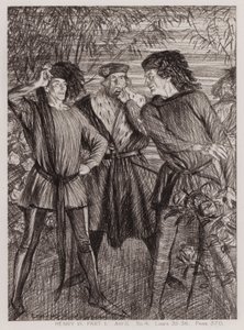 Der erste Teil von König Heinrich VI, Akt II, Szene 4 von Edmund Joseph Sullivan