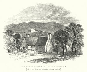 Myddeltons Haus in Galch-Hill, Denbigh (Stich)
