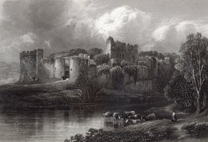 Chepstow Castle, graviert von R. Hinshelwood, gedruckt von Cassell und Company Ltd von Edmund Morison Wimperis