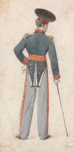 Rückansicht eines Soldaten