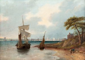Dundee von Osten, ca. 1830 von Edmund Thornton Crawford