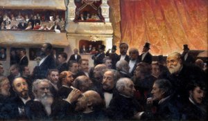 Pause, eine Premiere an der Französischen Komödie von Edouard Joseph Dantan