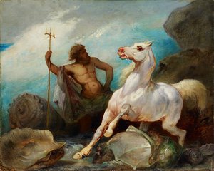 Neptun erschafft das Pferd von Édouard Alexandre Odier