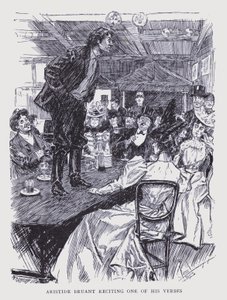 Böhmisches Paris: Aristide Bruant rezitiert eines seiner Verse von Edouard Alfred (1875 1954) Cucuel