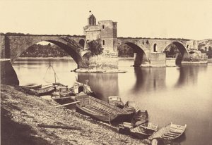 Pont Saint-Bénézet, Avignon von Édouard Baldus
