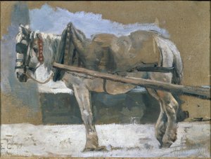 Gezäumtes Pferd von Edouard Castres