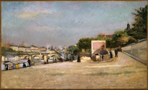 Die Pont des Arts und die Pont-Neuf, gesehen vom Ufer der Pont des Saints-Pères, ca. 1880