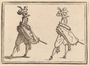 Herr von der Seite betrachtet von Edouard Eckman after Jacques Callot