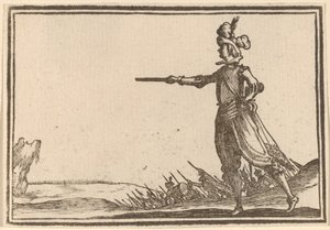 Militärkommandant zu Fuß von Edouard Eckman after Jacques Callot
