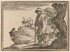 Bauer mit Sack von Edouard Eckman after Jacques Callot
