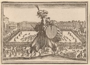 Piazza Santa Croce, Florenz von Edouard Eckman after Jacques Callot