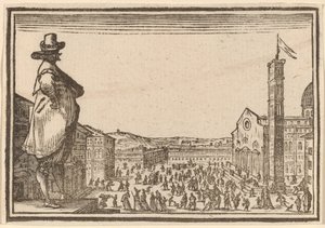 Piazza del Duomo, Florenz von Edouard Eckman after Jacques Callot