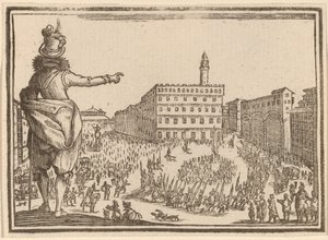 Piazza della Signoria, Florenz von Edouard Eckman after Jacques Callot