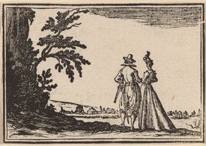 Der Spaziergang von Edouard Eckman after Jacques Callot