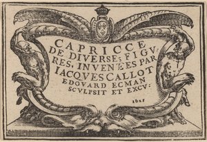 Titelseite für "Die Capricci" von Edouard Eckman after Jacques Callot