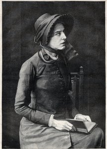 Miss Kate Booth (Catherine Booth-Clibborn), Marschallin der Heilsarmee (1858-1955) - Gravur von Navellier in „The Illustrous Diary“ von 1891