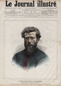 Porträt von Paul Crampel (1864-1891), französischer Entdecker Zentralafrikas - Gravur von Navellier in „The Illustrous Diary“ von 1891