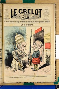 Cover von „Le Grelot“, Nummer 1386, satirisch in Farben von Edouard Guillaumin Pepin