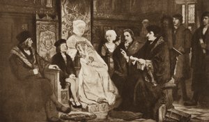 Erasmus liest dem jungen Kaiser Karl V. in Brüssel vor