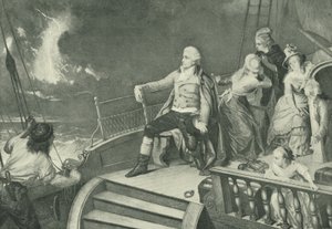 Haydn komponiert seine Schöpfung (Gravur)