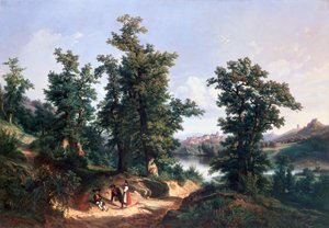 Eingang zum Wald von Saverne, 1838 von Edouard Jean Marie Hostein