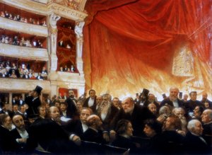 Eine Pause mit der Comédie-Française, 1886 von Edouard Joseph Dantan