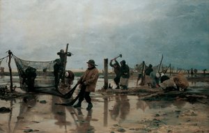 Netze befestigen, 1885 von Edouard Joseph Dantan