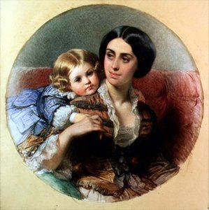 Mütterliche Zärtlichkeit von Edouard Louis Dubufe