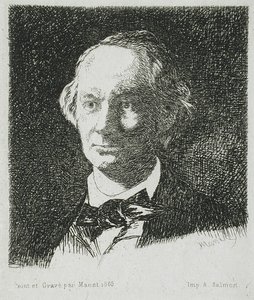 Baudelaire von vorne von Édouard Manet