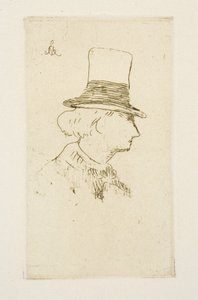 Baudelaire im Profil mit Hut, 1862