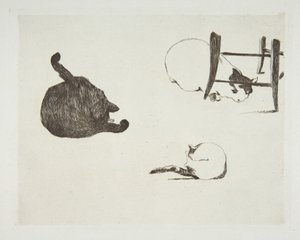 Katzen, 1868-69 von Édouard Manet