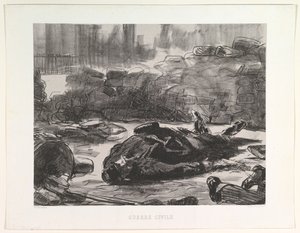 Bürgerkrieg Guerre Civile, 1871-73, veröffentlicht 1874 von Édouard Manet