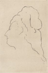 Eva Gonzales, Profil nach links gedreht, 1870