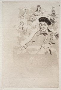 Frontispiz für eine Ausgabe von Les Ballades von Théodore de Banville von Édouard Manet