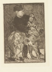 Junge spielt mit Hund von Édouard Manet