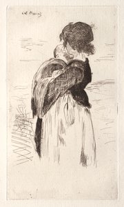 Das kleine Mädchen hält ein Baby von Édouard Manet