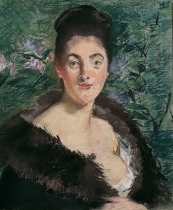 Dame im Pelzmantel, ca. 1880