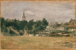 Landschaft mit Dorfkirche, frühe 1870er Jahre von Édouard Manet