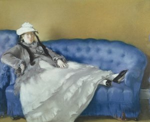 Madame Manet auf einem blauen Sofa, 1874 von Édouard Manet