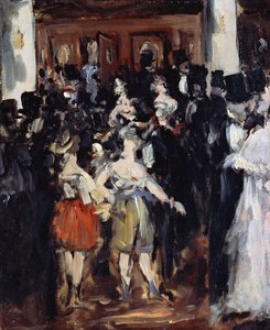 Maskenball in der Oper - Manet, Edouard (1832-1883) Öl auf Leinwand 1873 46,7x38,2 Bridgestone Museum of Art
