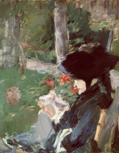 Mme Manet im Garten von Bellevue von Édouard Manet